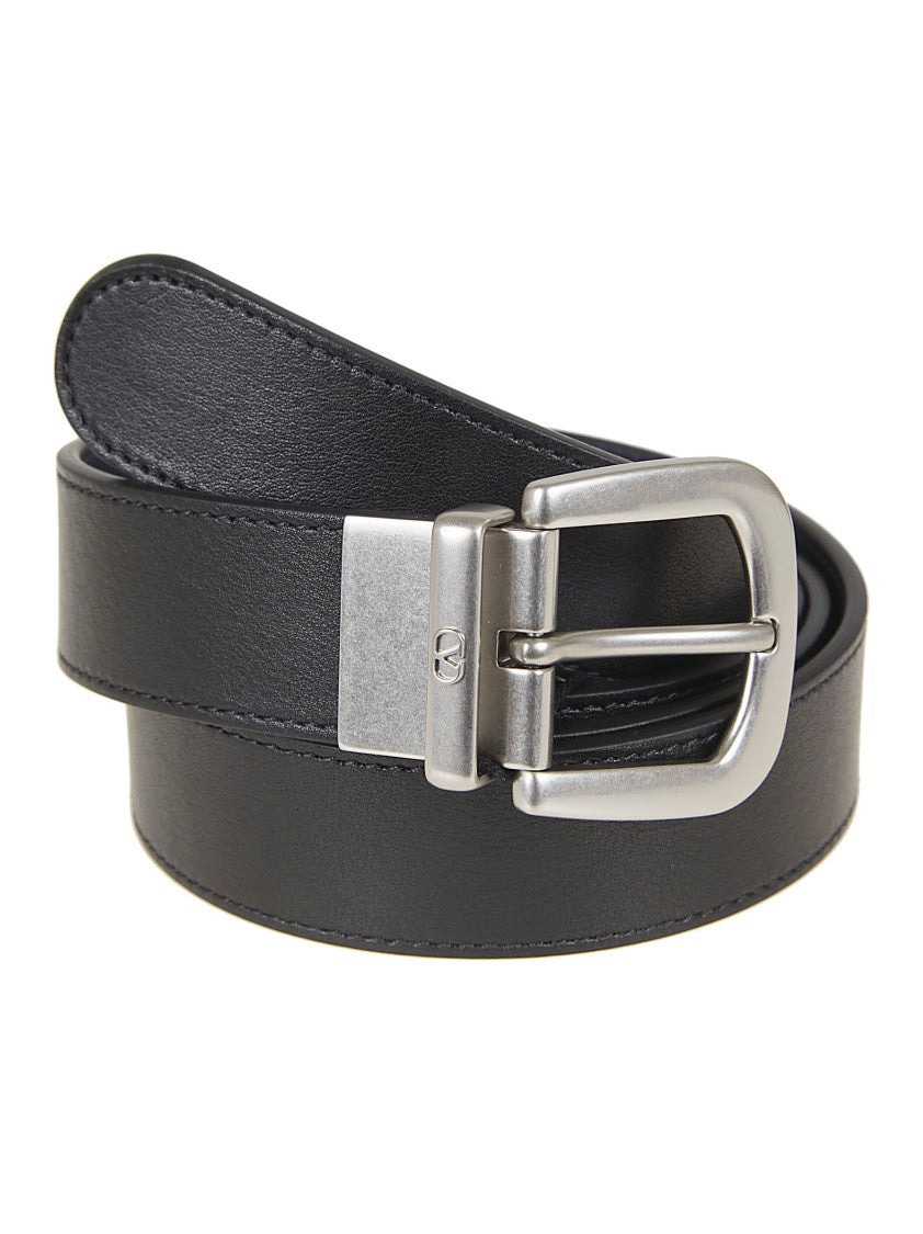 Valentino Garavani Reversible Buckle Belt With Mini Vlogo Signature