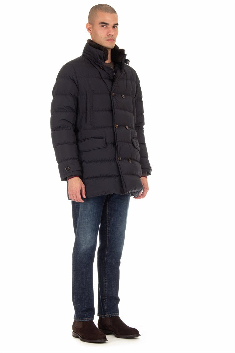 Moorer Double-Breasted Down Jacket With Beaver Collar Zarbo-Stp