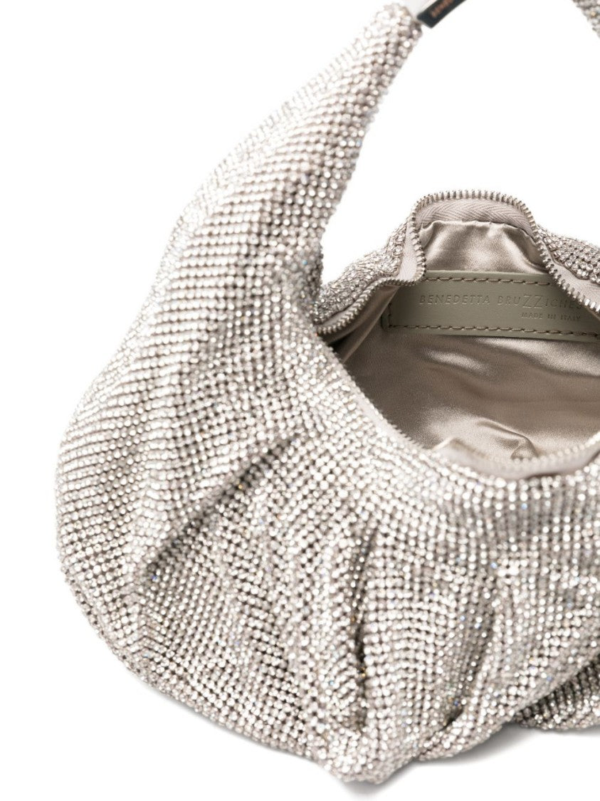 Benedetta Bruzziches Textured Metallic Mesh Shoulder Bag