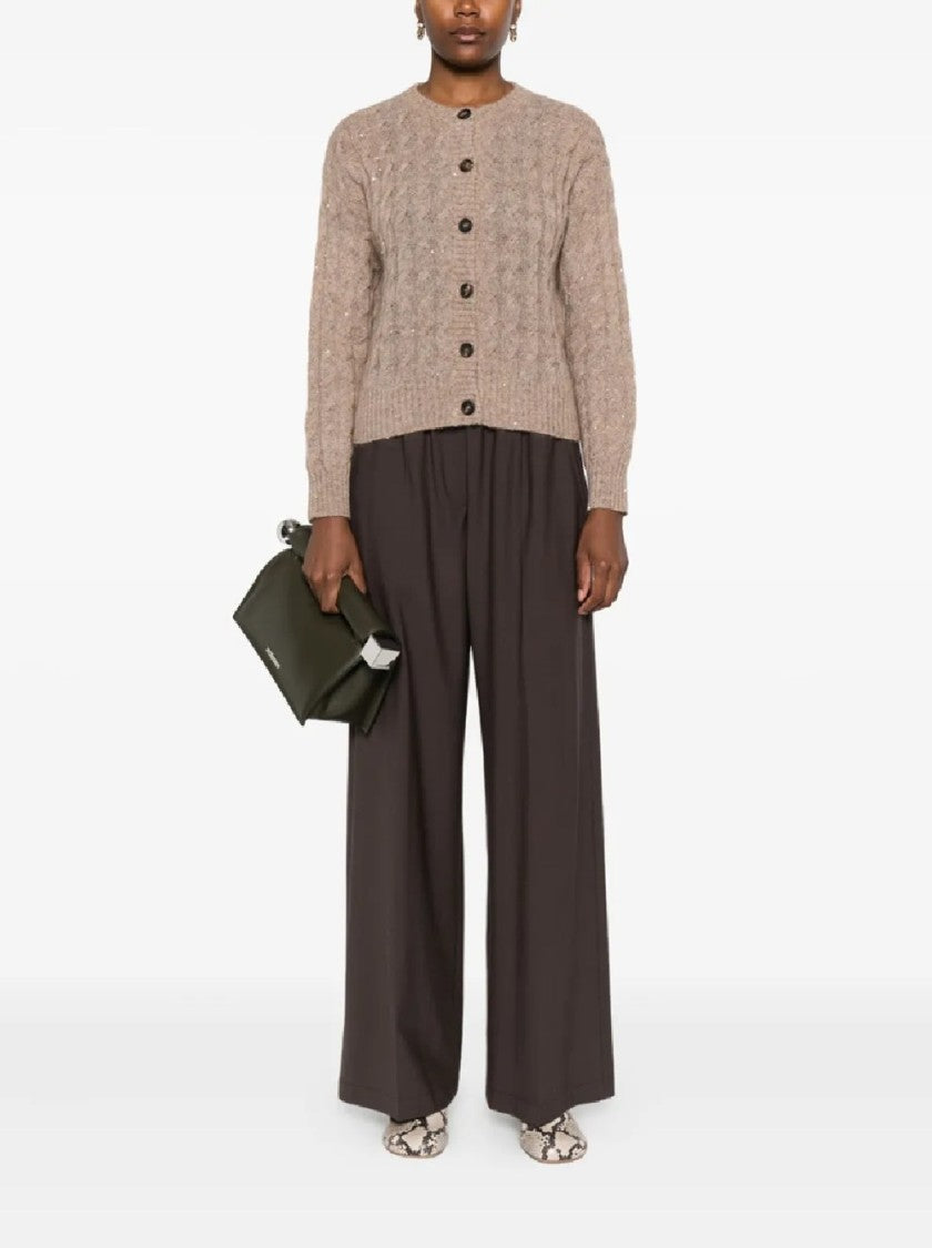 Brunello Cucinelli Cable Knit Cardigan With Button-Down Front