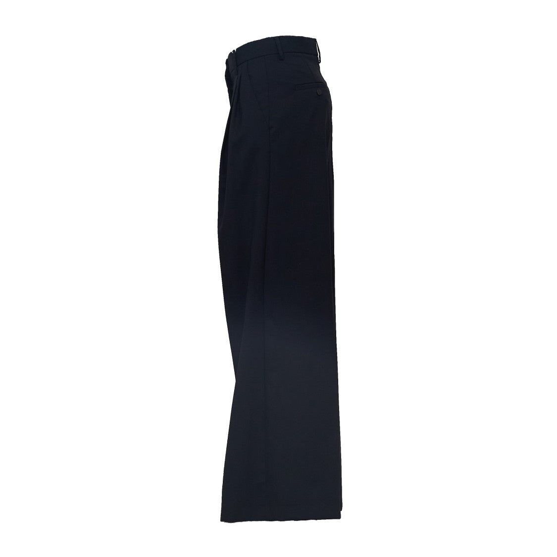 Max Mara High-Waisted Double-Pleat Pure Wool Wide-Leg Pants