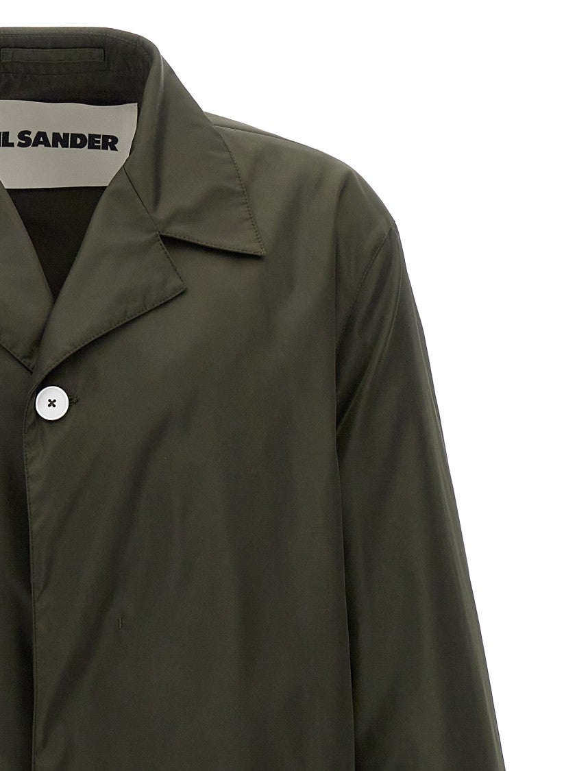 Jil Sander Single-Breasted Nylon Twill Trench Coat