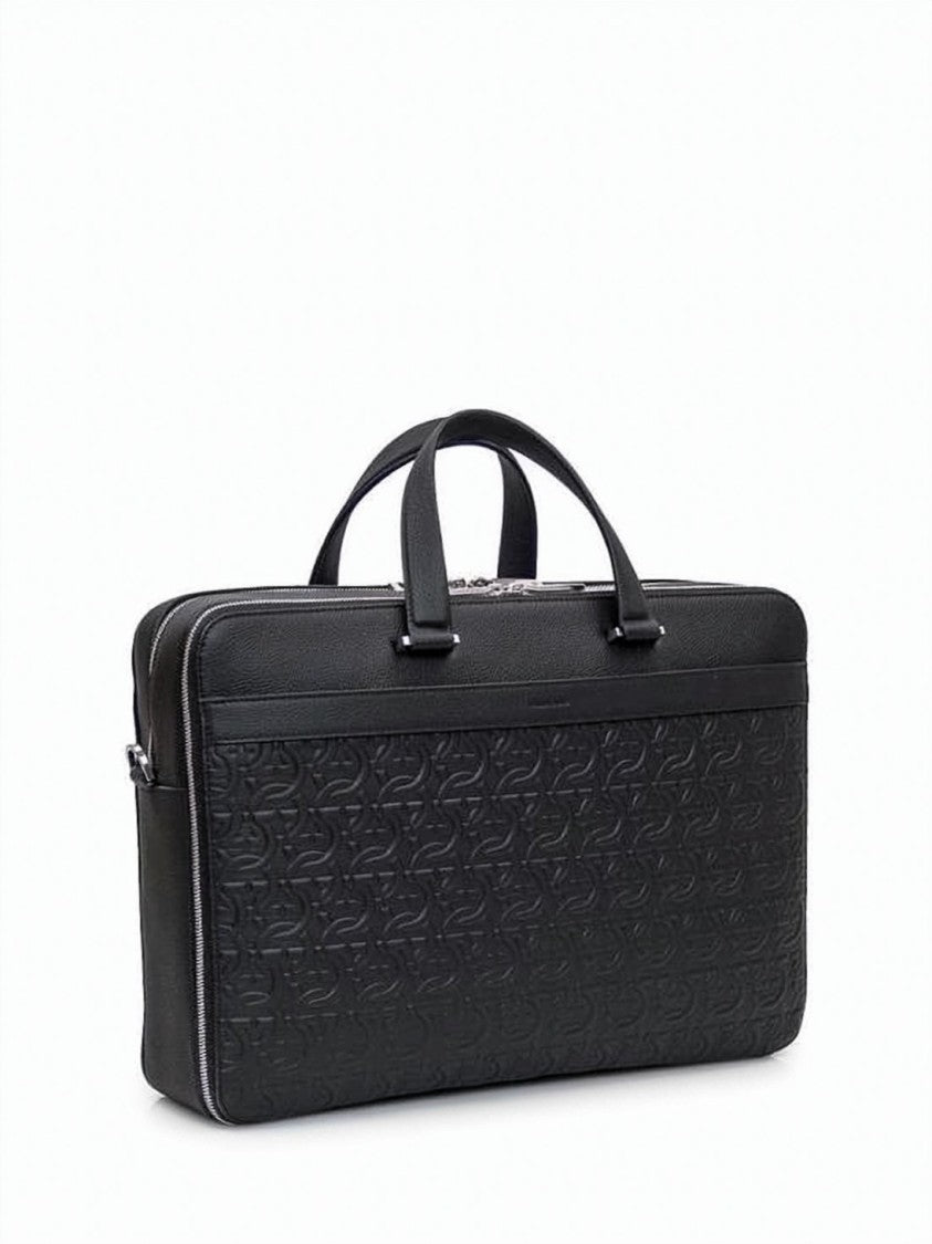 Salvatore Ferragamo Textured Calf Leather Tote Bag