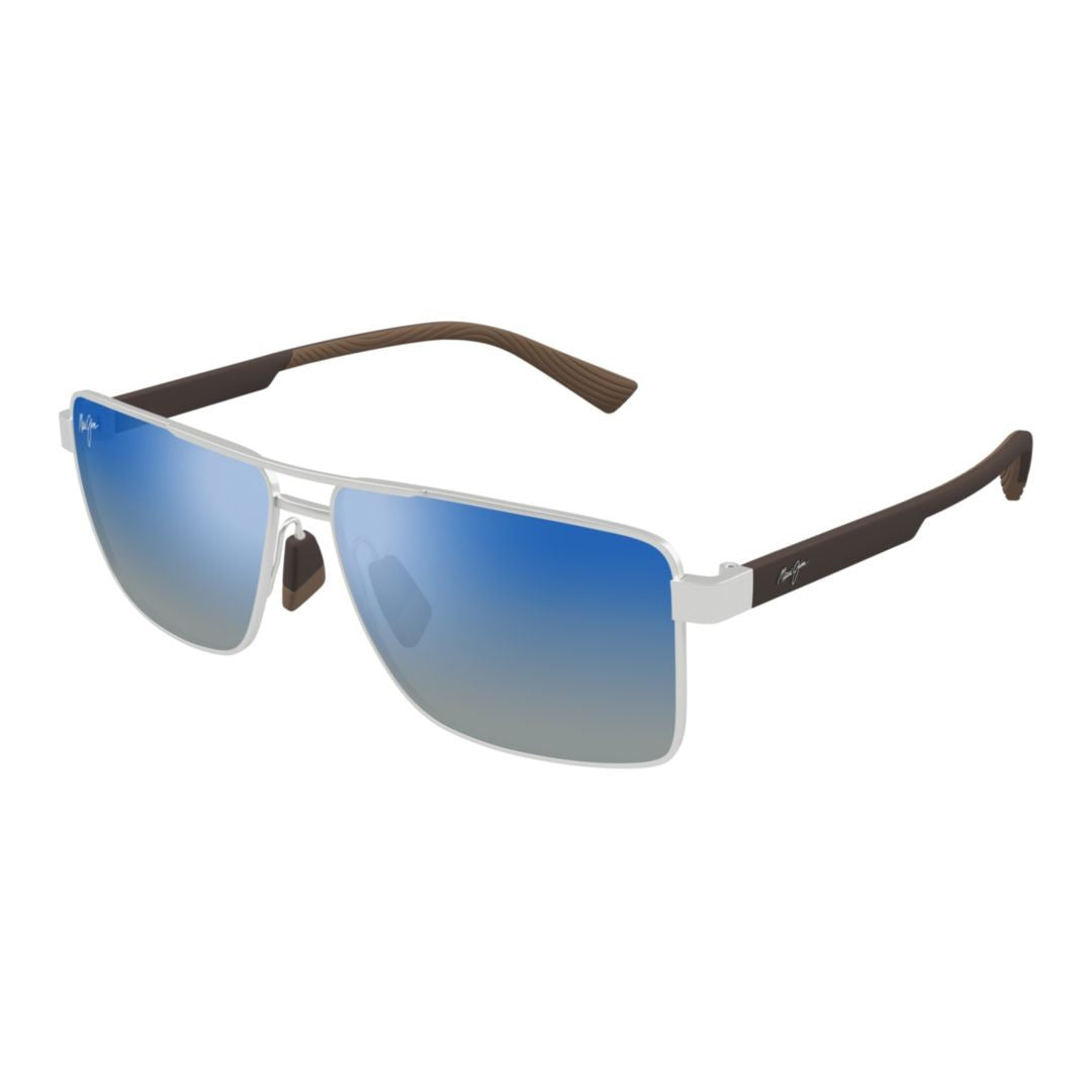 Maui Jim Piha Metal Frame Sunglasses With Blue Gradient Lenses