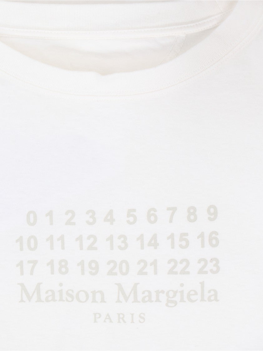 Maison Margiela Long-Sleeve Cotton T-Shirt With Numeric Logo And Four Stitches