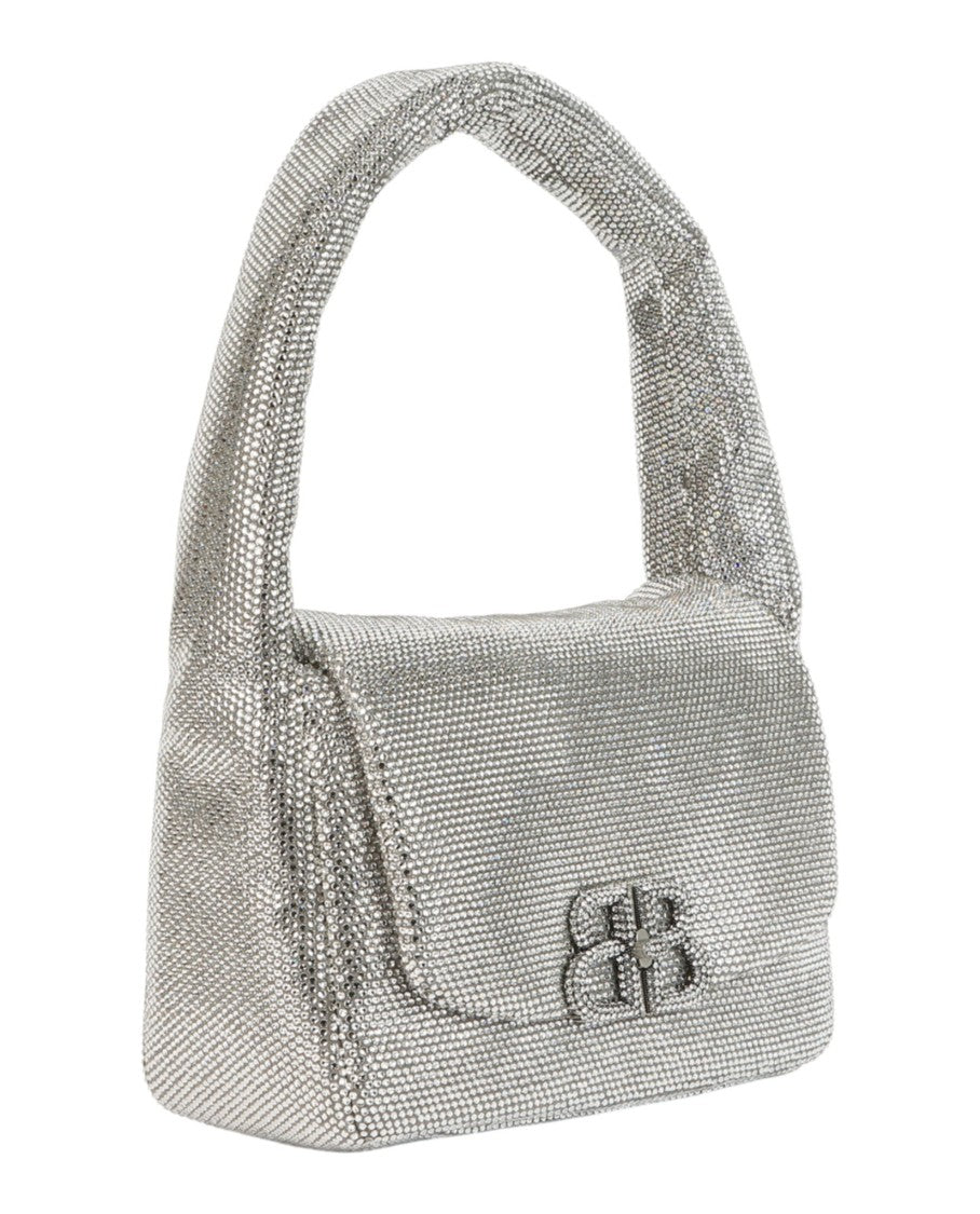 Balenciaga Small Monaco Sling Bag In Strass