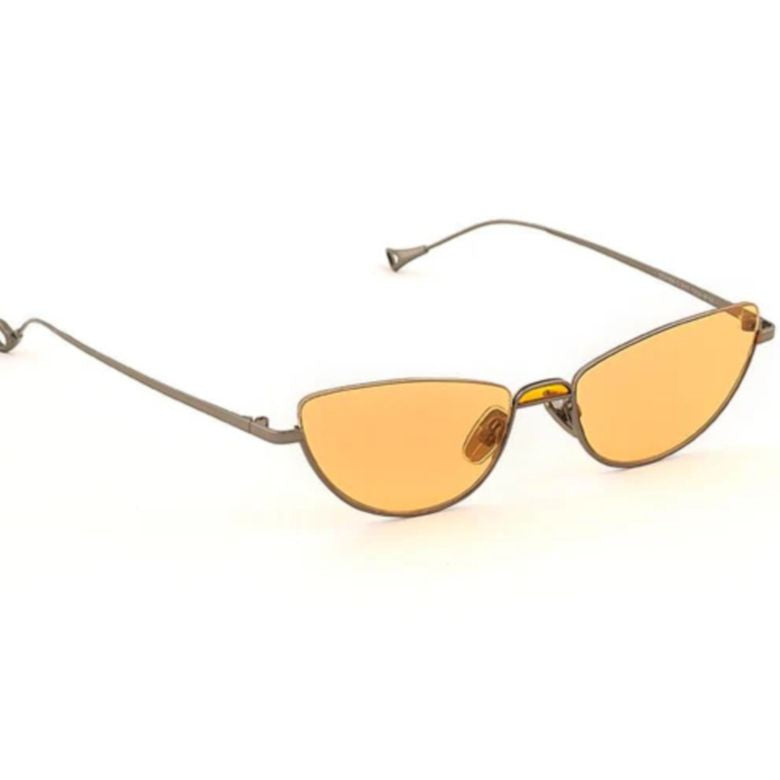 Eyepetizer Odaiba C.3-67 Narrow Cat-Eye Sunglasses With Amber-Tinted Lenses