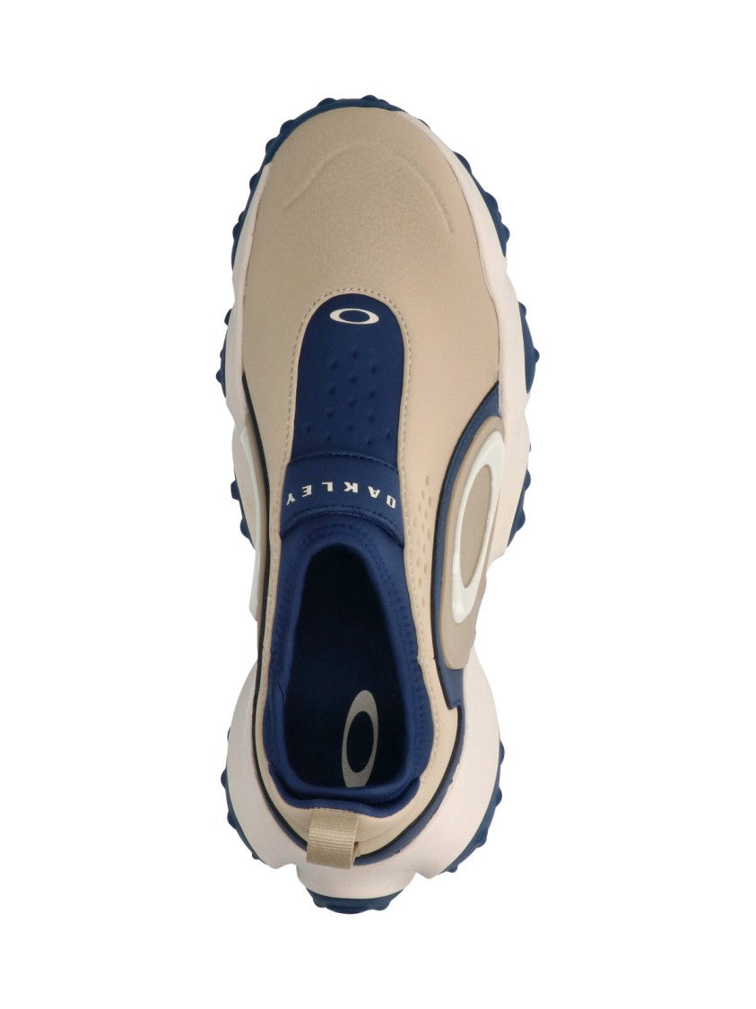 Oakley Beige Blue Edge Icon Water-Repellent Slip-On Sneakers