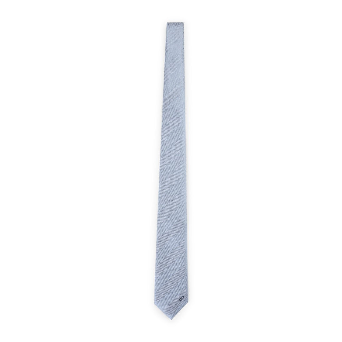 Brioni Textured Light Blue Silk Tie With Jacquard Pattern