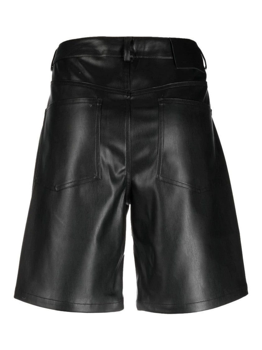 Proenza Schouler Casual Black Faux Leather Shorts
