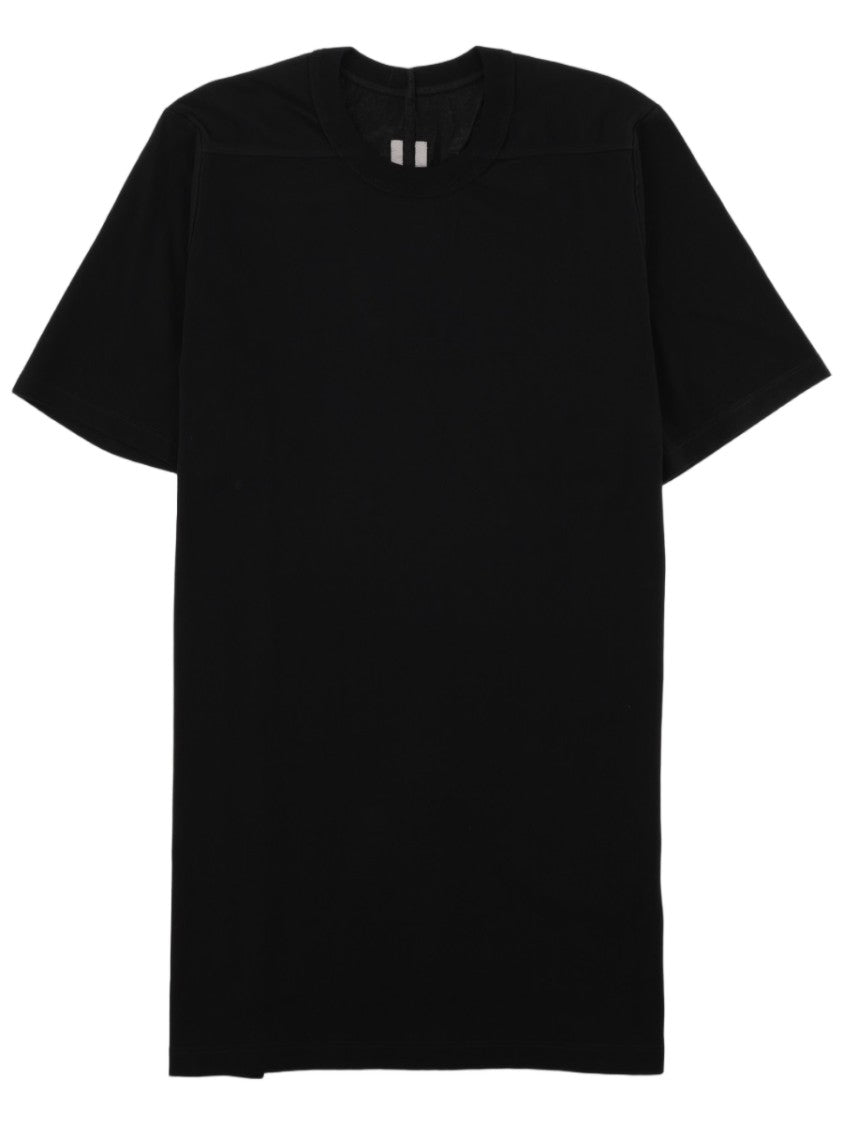 Rick Owens Level T Plain Minimalist Black Cotton T-Shirt