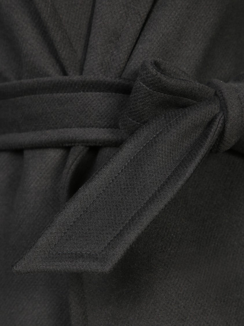 Blanca Vita Black Long Wool Coat