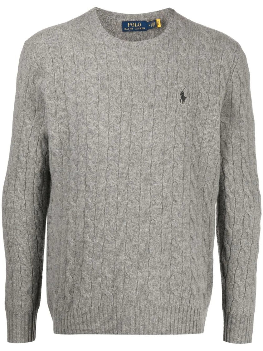 Polo Ralph Lauren Cable Knit Fitted Pullover - Grey