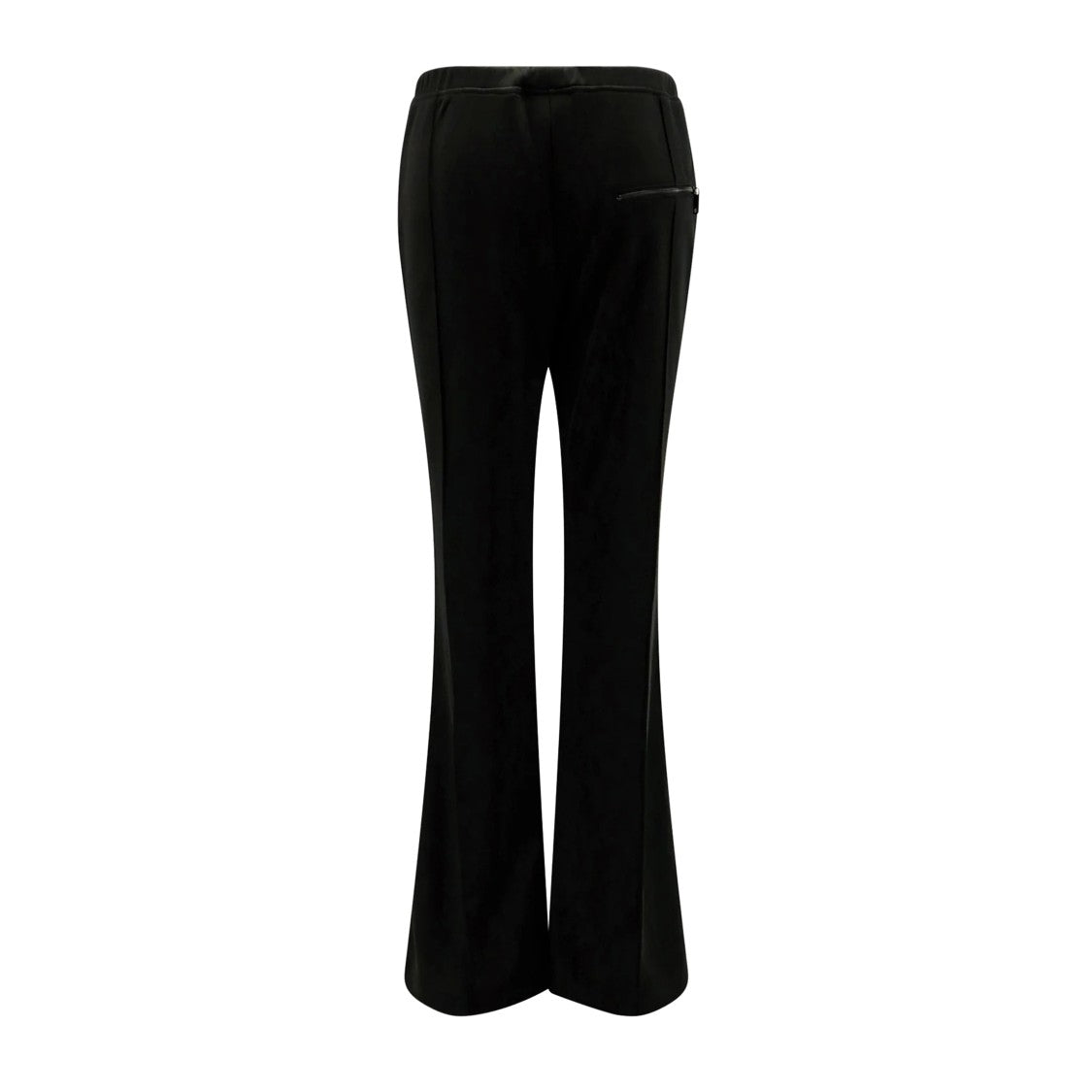 Courrèges Flared Black Pants With Adjustable Drawstring Waist