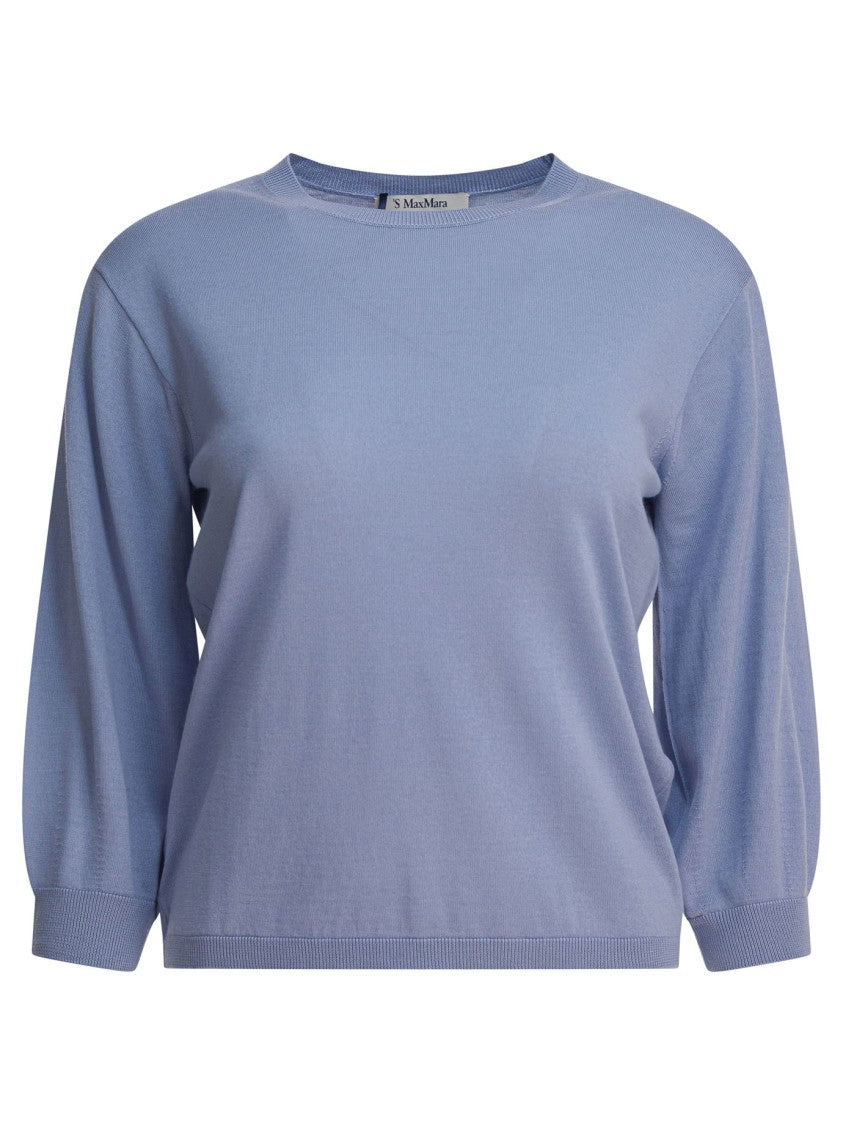 Max Mara Light Blue Knitwear Sweater