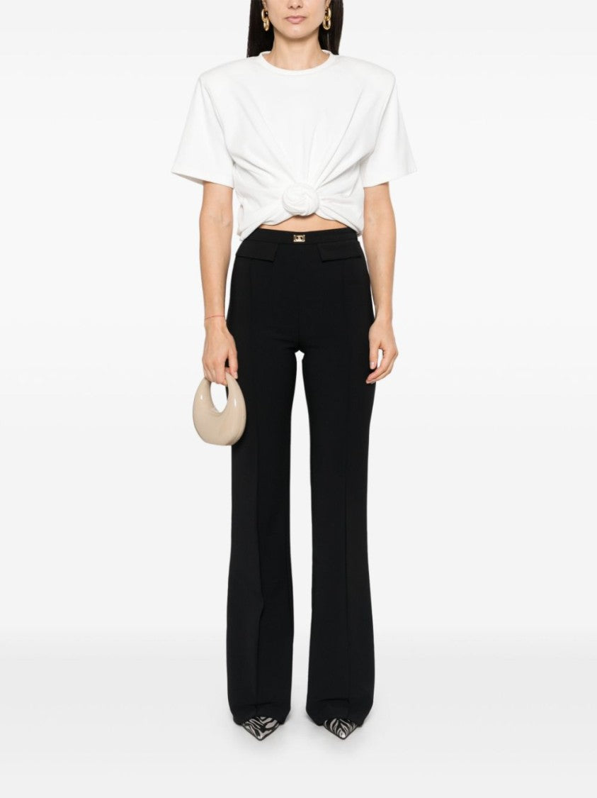 Elisabetta Franchi Flared Black Pants