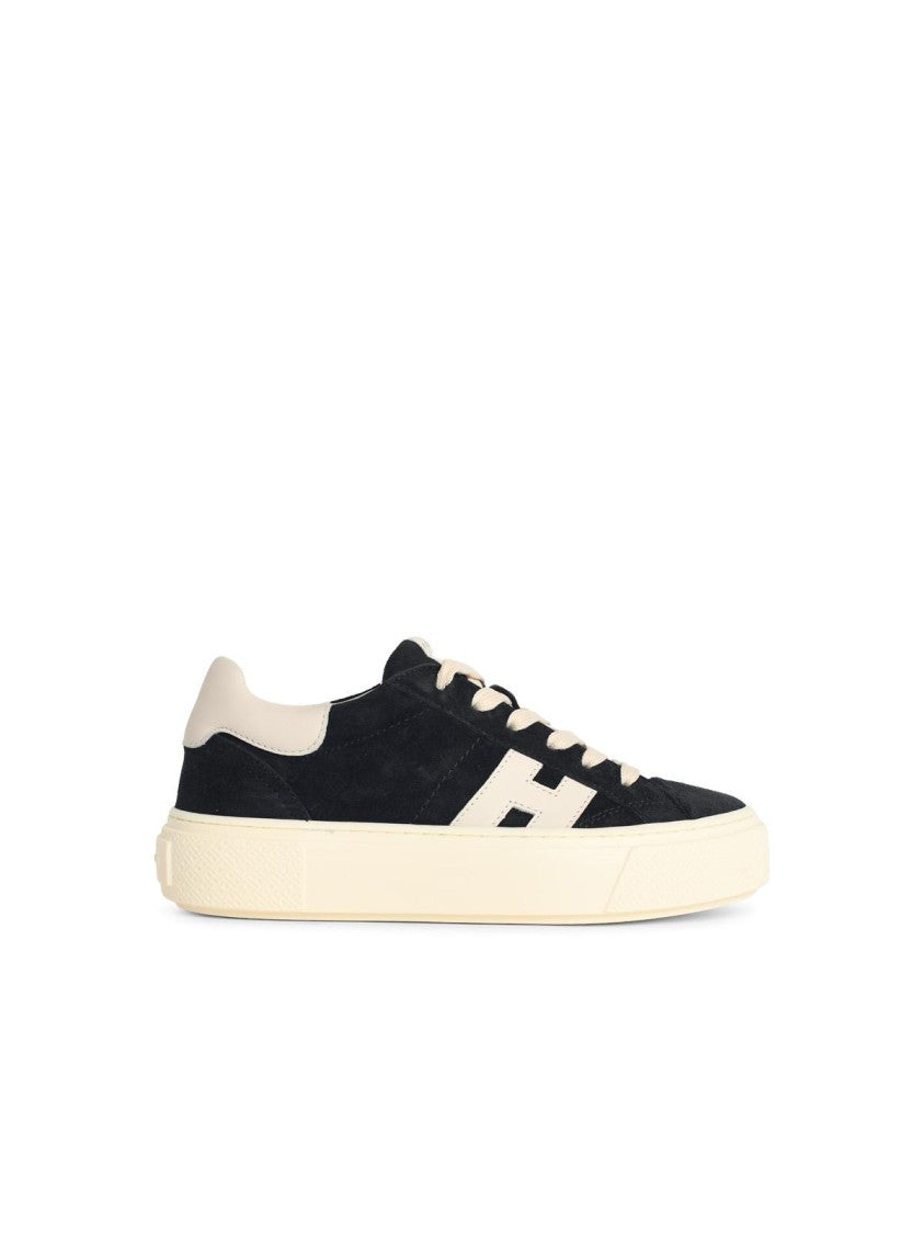 Hogan 'H705' Dark Blue Leather Sneakers