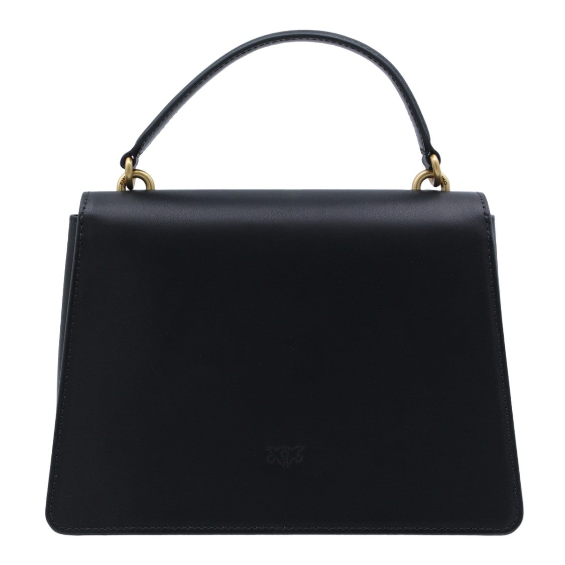 Pinko Structured Handbag With Gold-Tone Bird Clasp