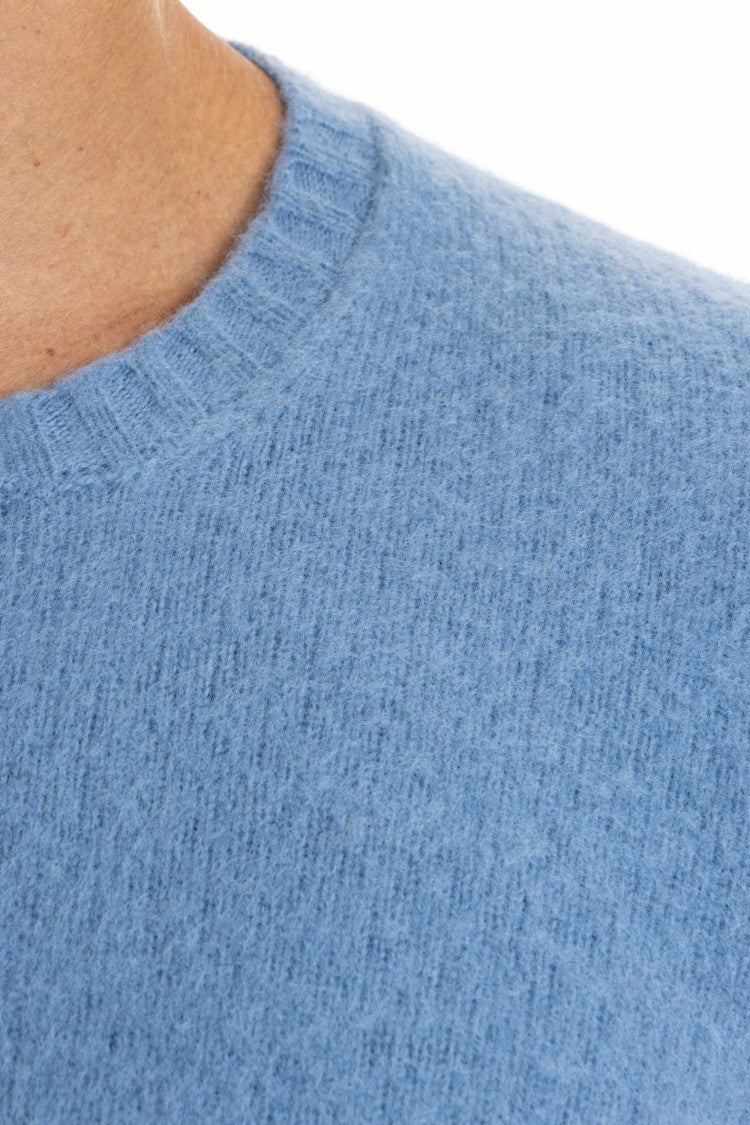Drumohr Brushed Wool Garzata Crewneck Sweater