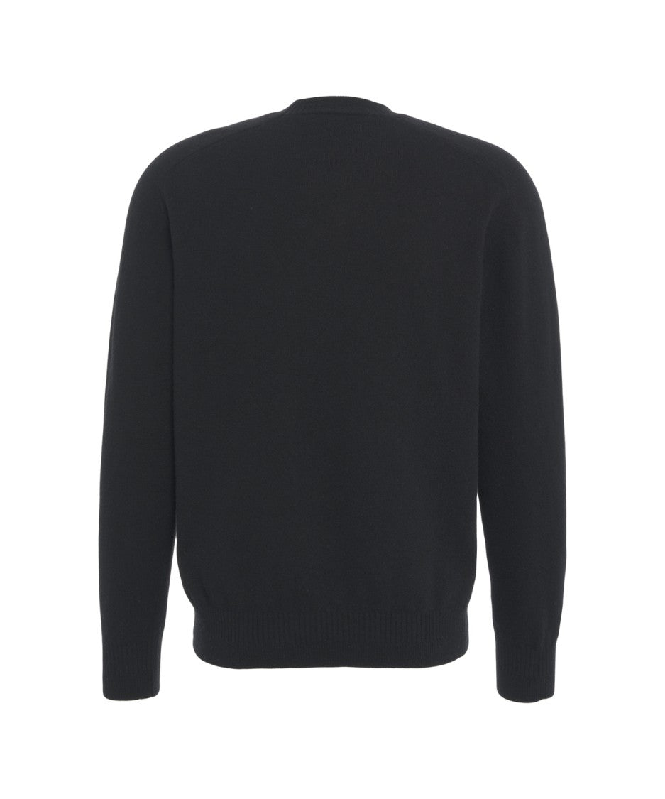 Grifoni Classic Black Wool Sweater