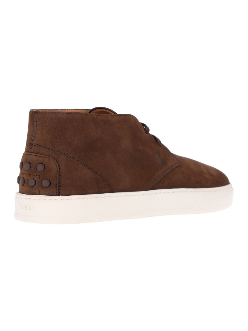 Tod's Brown Suede Low-Top Sneakers