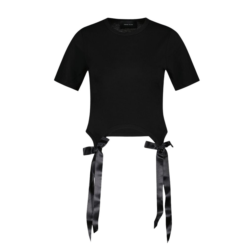 Simone Rocha Bow Tails T-Shirt - Cotton - Black