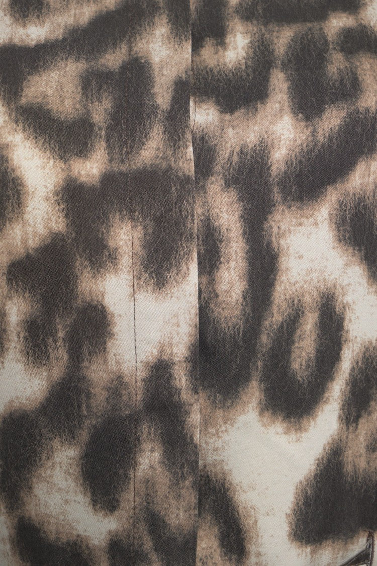 Jucca Animal Print Blouse With Integrated Waist Belt