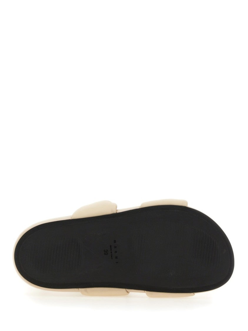 Marni Knotted Design Leather Sandals With Adjustable Buckle