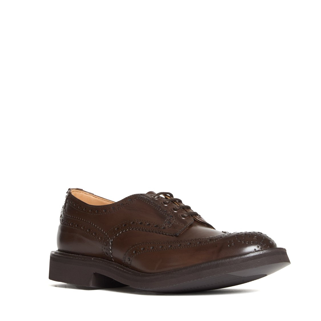 Tricker's Mens Espresso Burnished Derby Brogues