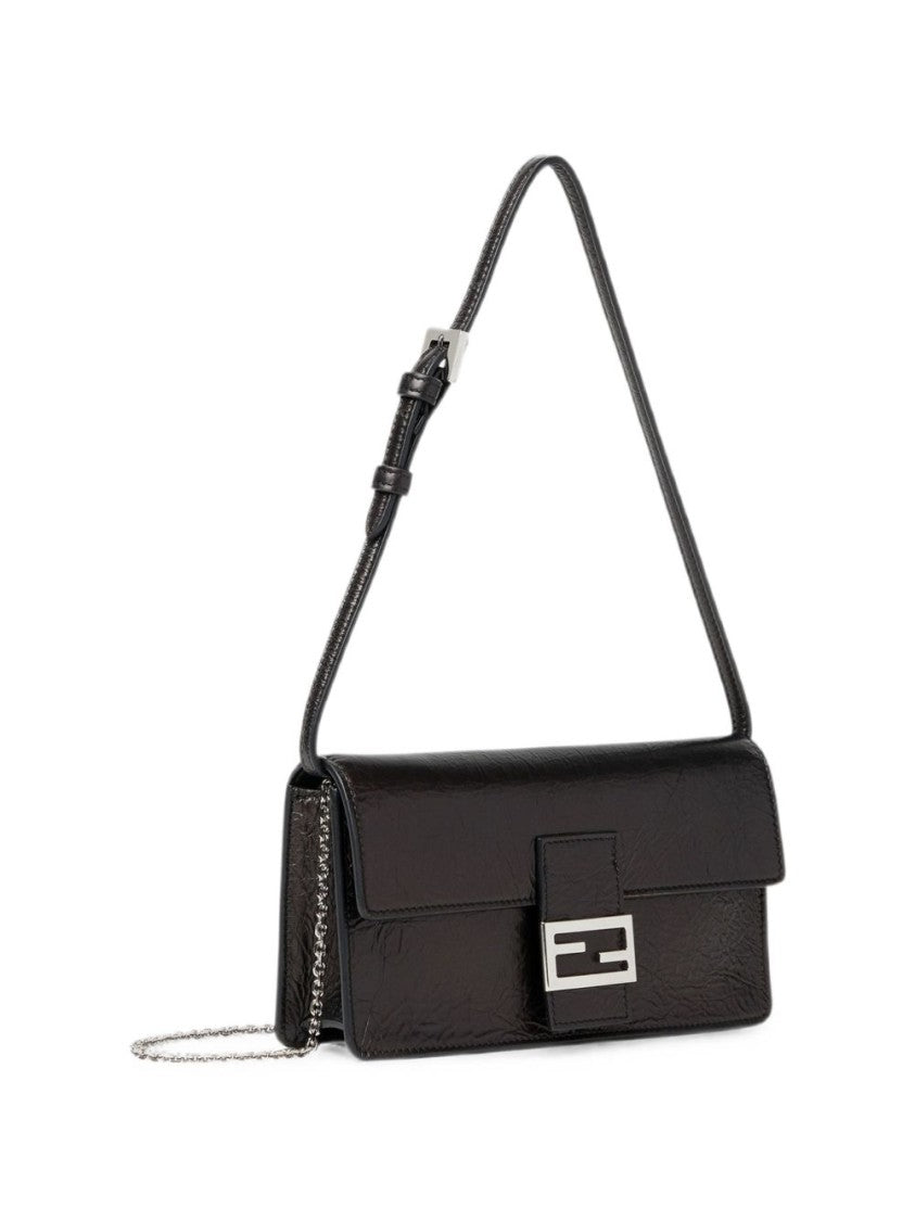 Fendi Tube Textured Leather Adjustable Strap Wallet