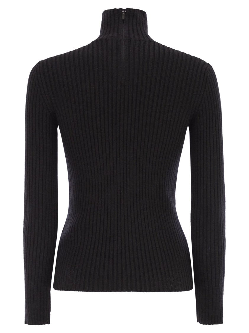 Max Mara Aral1234 - Ribbed Wool And Cashmere Turtleneck Jumper