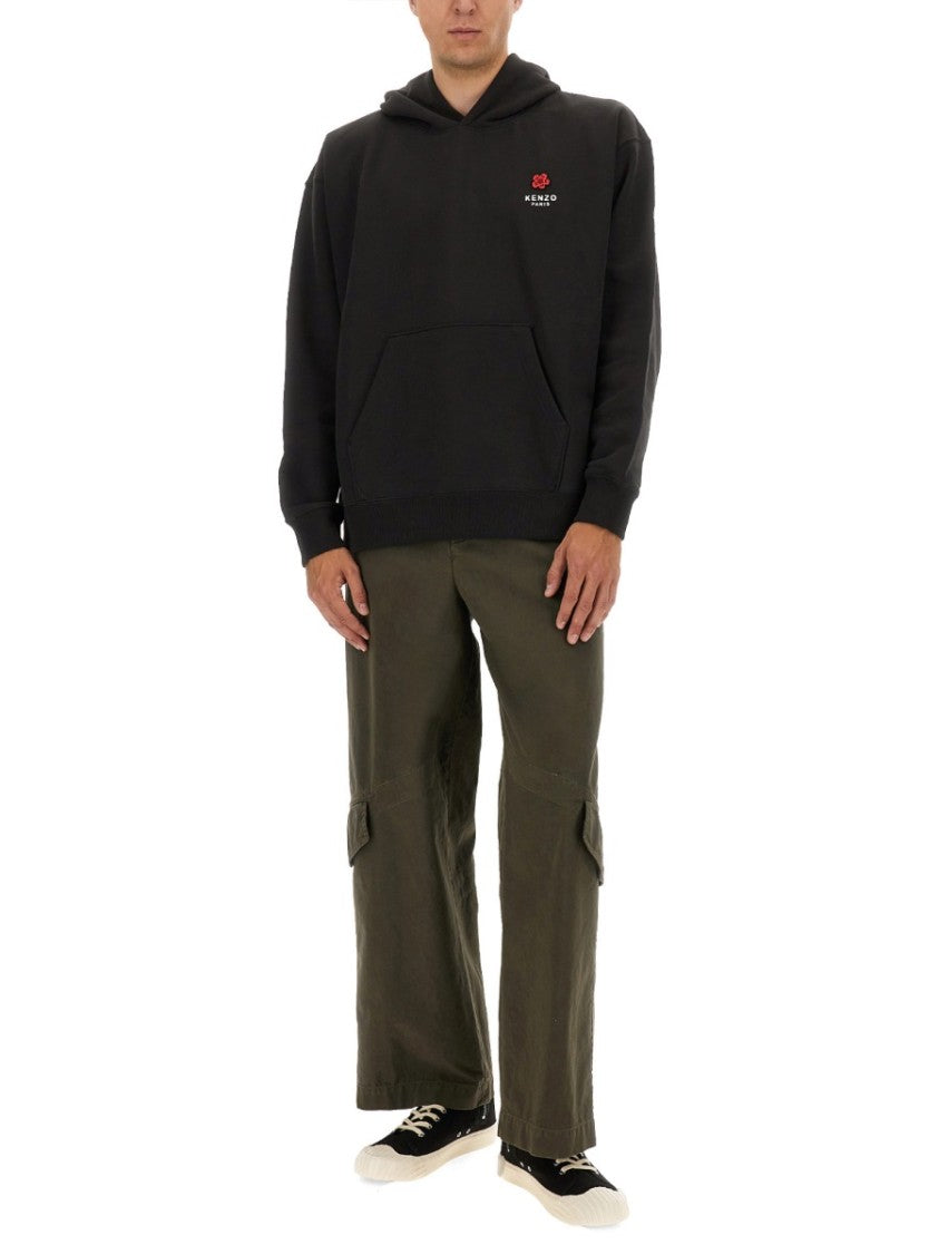 Kenzo Oversized Black Cotton Hoodie