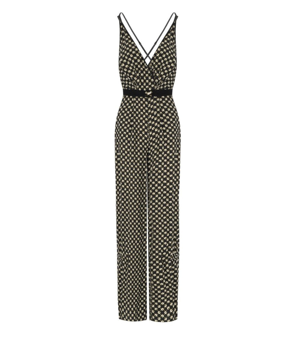 Elisabetta Franchi Nero Burro Patterned Jumpsuit