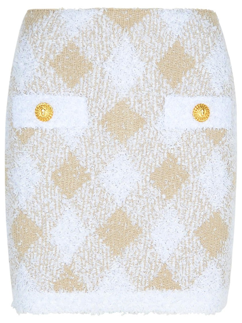 Balmain Beige Polyamide Blend Skirt