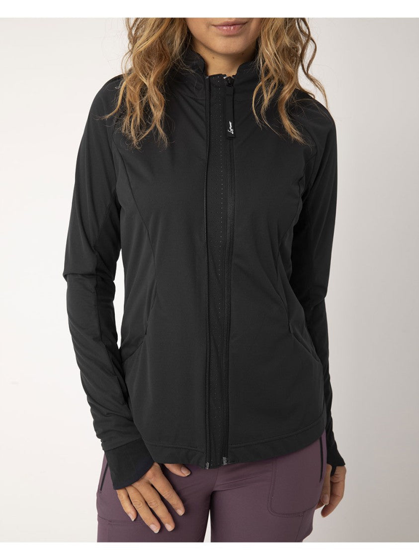 Lamunt Black Eliana Hybrid Wind Fitted Jacket