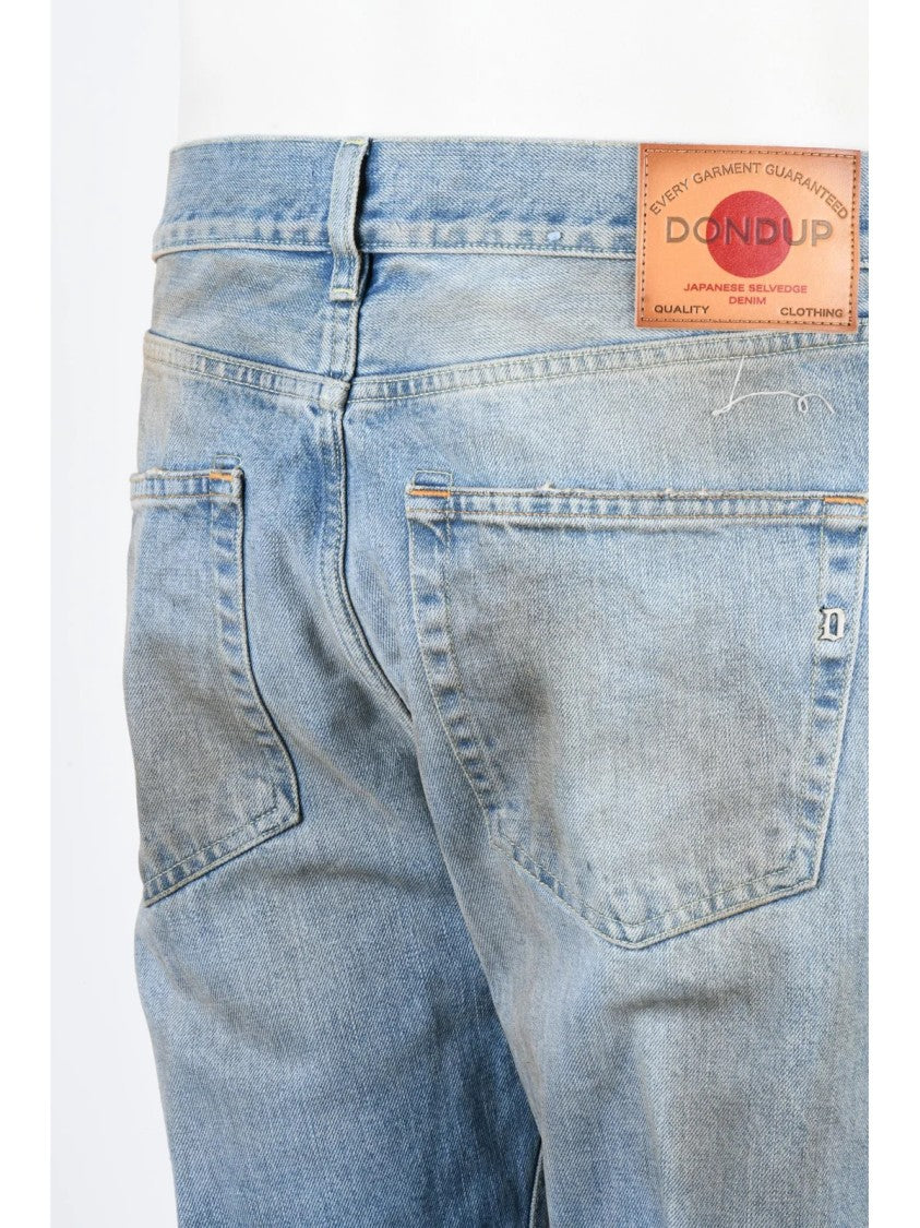 Dondup Light Blue Icon Regular Fit Cotton Jeans