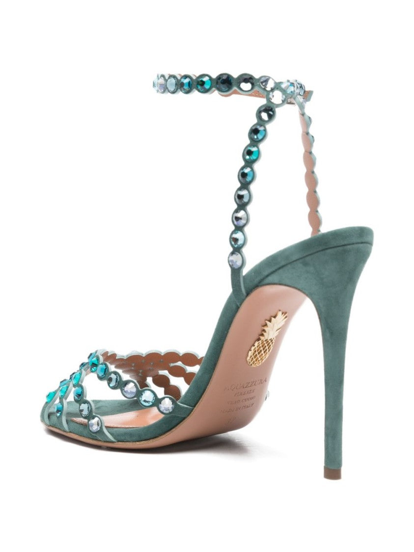 Aquazzura High-Heeled Sandals With Reflective Embellishments
