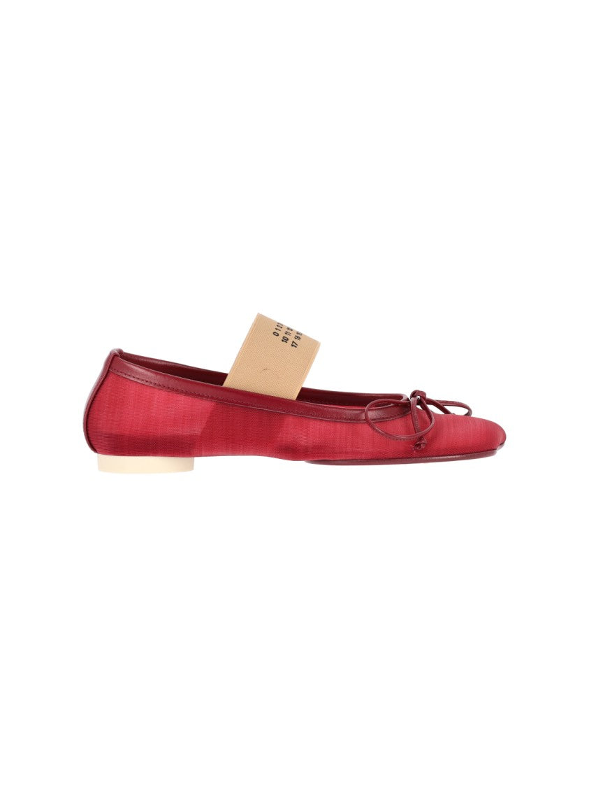Mm6 By Maison Margiela Red Anatomic Fabric Flats