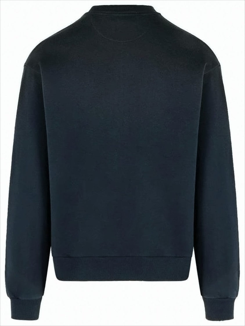 Acne Studios Boxy Cropped Long-Sleeve Sweatshirt With Bold Embroidery
