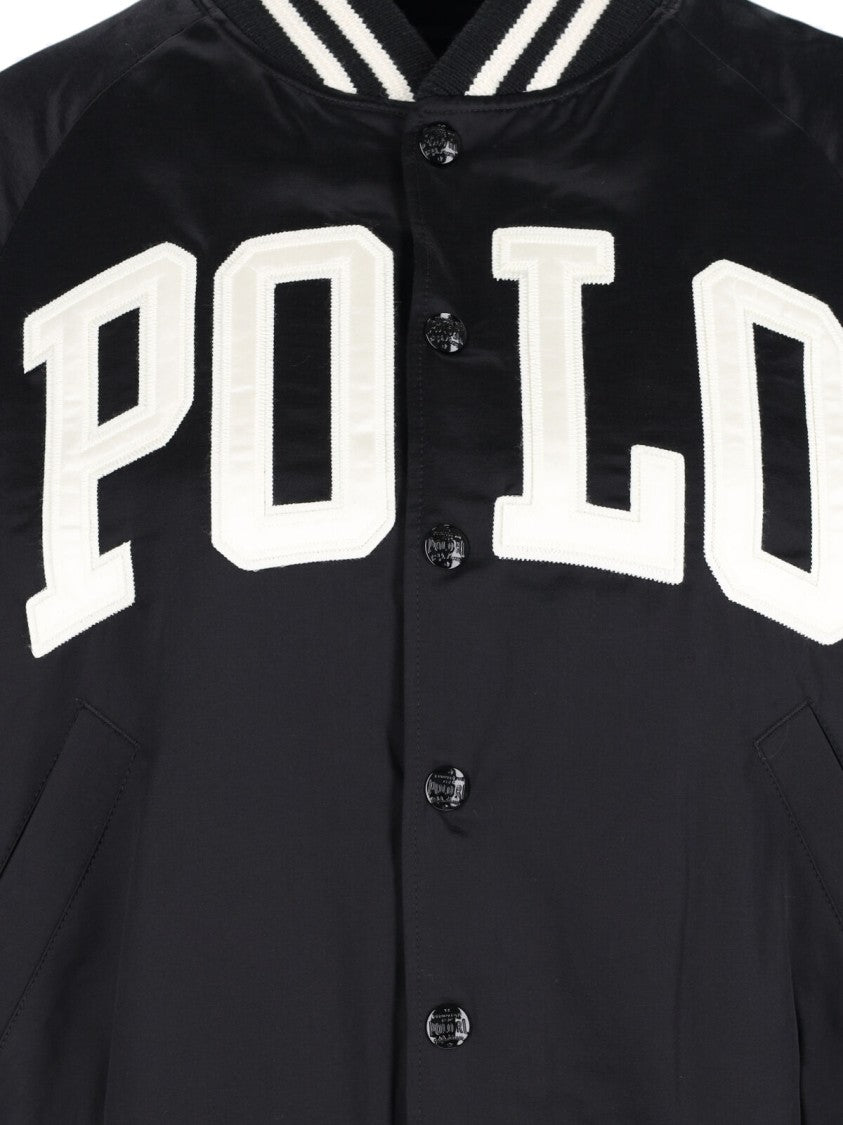 Polo Ralph Lauren Satin Bomber Jacket With Contrast Details