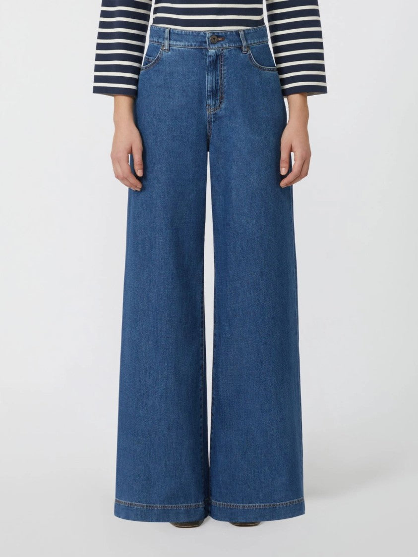 Max Mara Wide-Leg Pants With Classic Five-Pocket Design