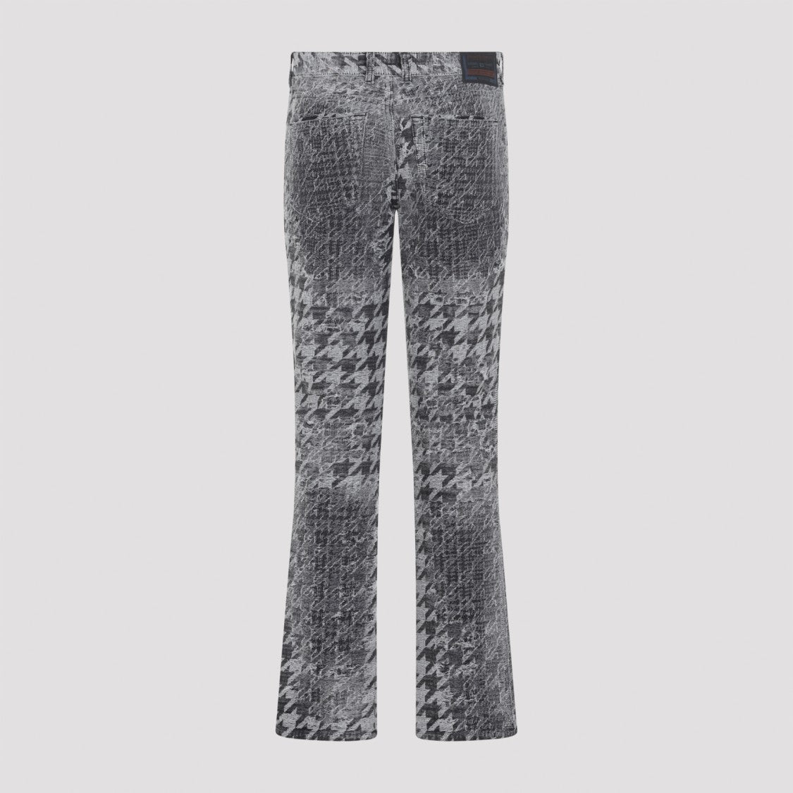 Diesel Houndstooth Pattern Jeans With Flared Leg Design