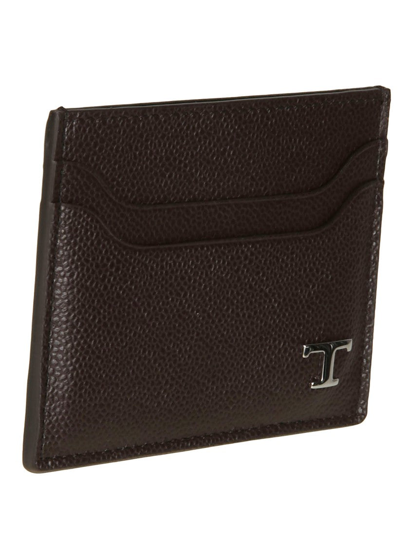 Tod's Tsy Textured Calf Leather Card Case