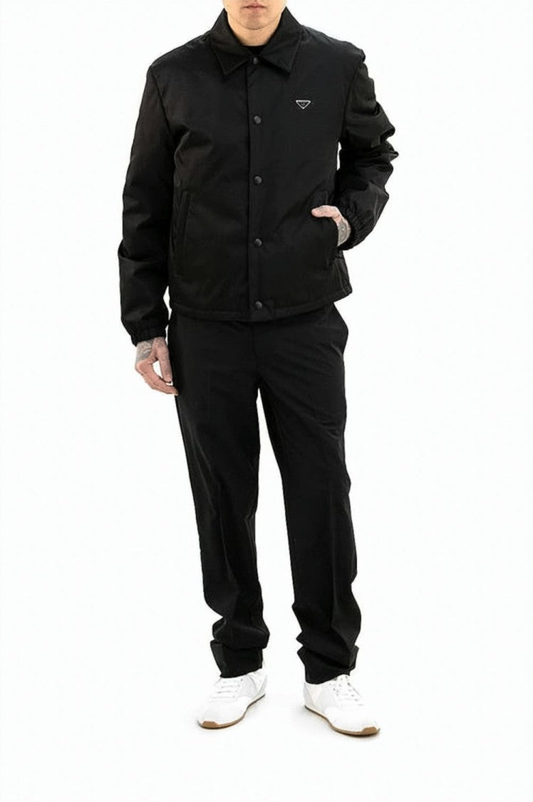 Prada Cropped Black Jacket With Classic Collar