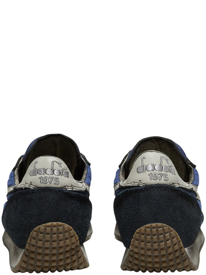 Diadora Navy Blue Black Equipe Dirty Silver Accent Sneakers