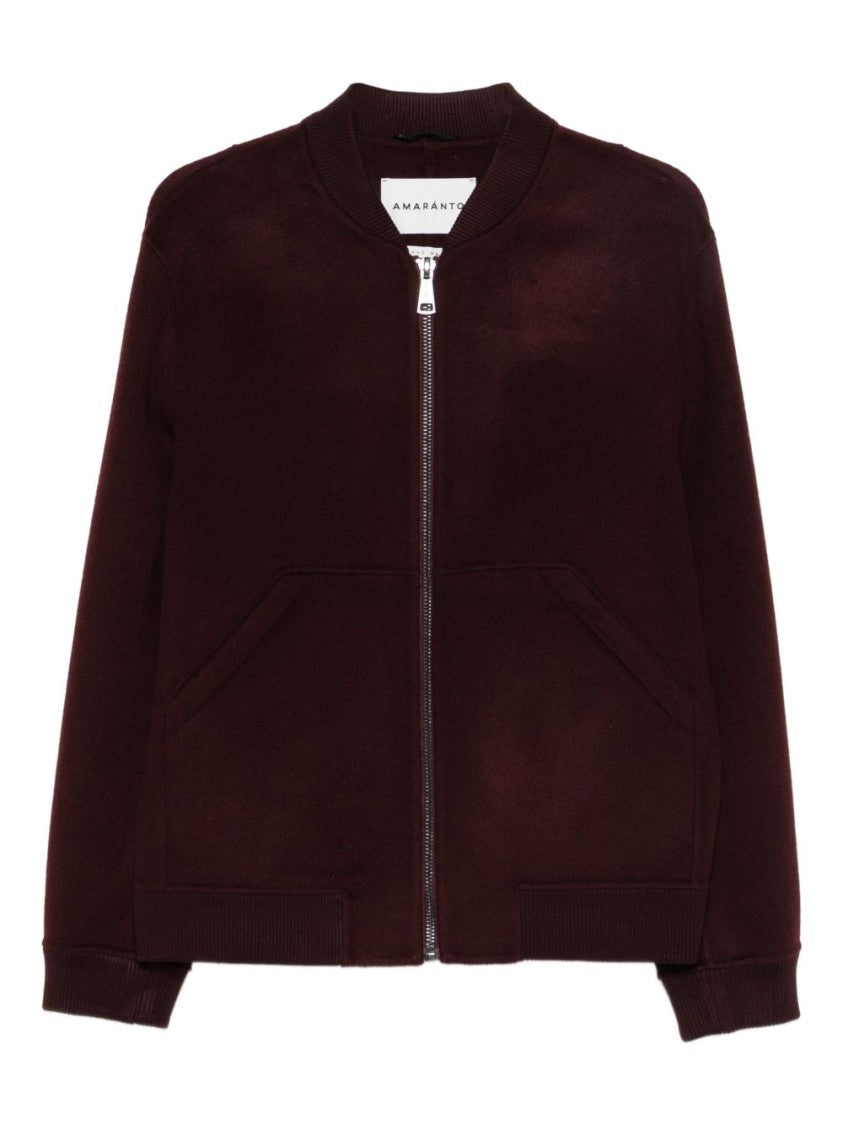 Amaranto Amaranto Purple Jacket With Ribbed Cuffs