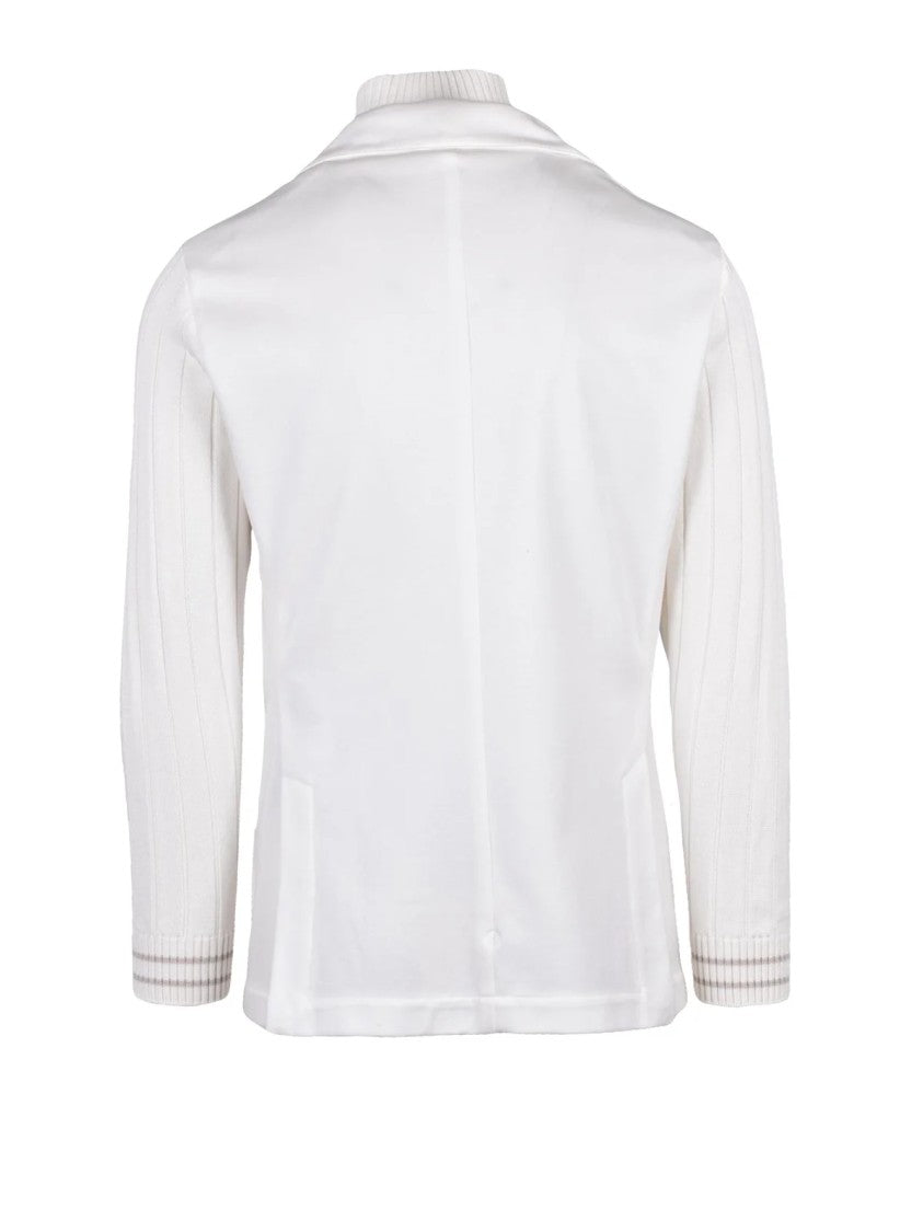 Eleventy White Cotton Polyester Blazer