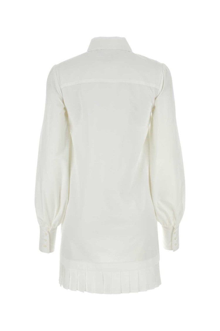 Off-White White Poplin Shirt Mini Dress