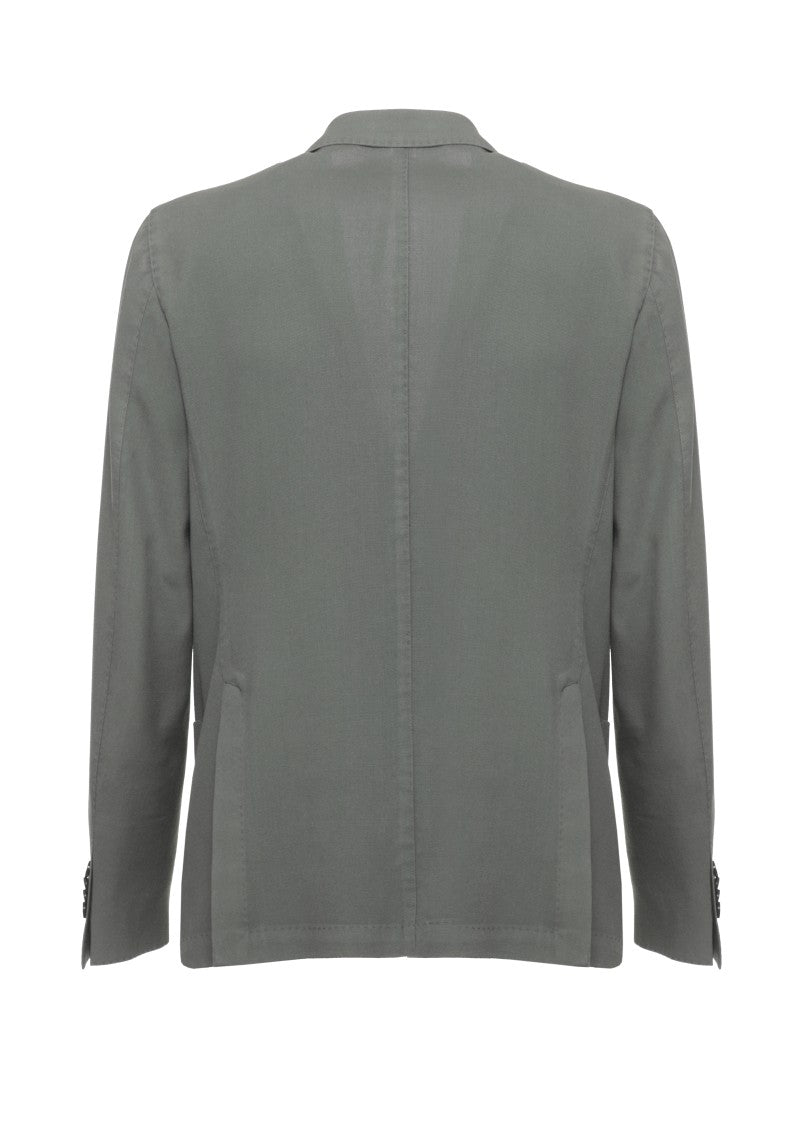 Lubiam Green Classic Lapel Wool Blazer
