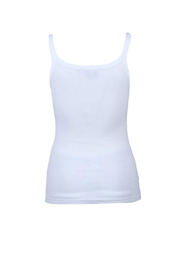 Aniye By White Cotton Elastane Women Top
